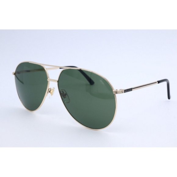 New Authentic Gucci GG 0832S 002 Aviator Gold Sunglasses Gray Lenses 64mm main image 4